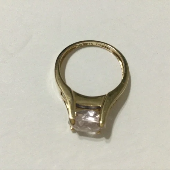 14k Gold Kunzite and Tanzanite Ring - Picture 9 of 12